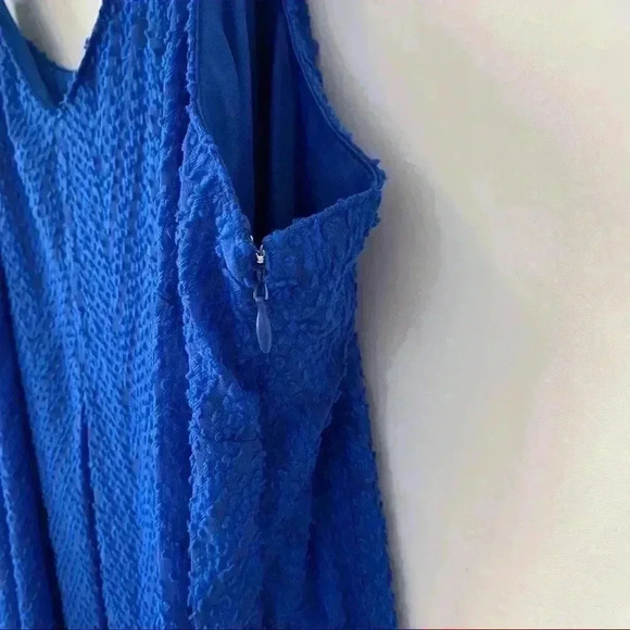 Calvin Klein royal blue chevron pattern maxi dress - Picture 3 of 8